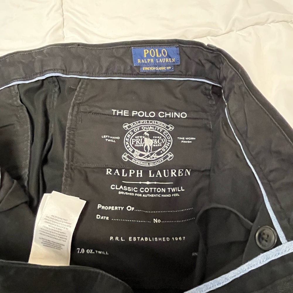 30x32 Polo Pants NWOT - Stretch Classic Fit - Black - Picture 4 of 5